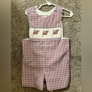 Shrimp and Grits Kids Jon Jon American Flag